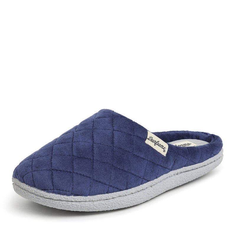 Dearfoams Women's Velour Clog Slipper, Peacoat, X-Large